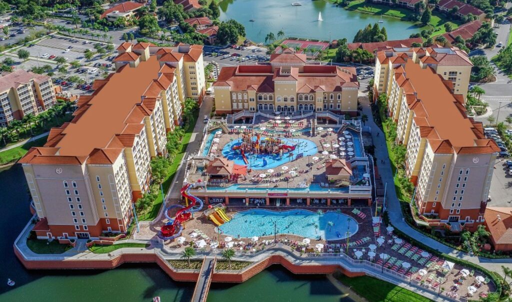 Ariel view of the waterpark